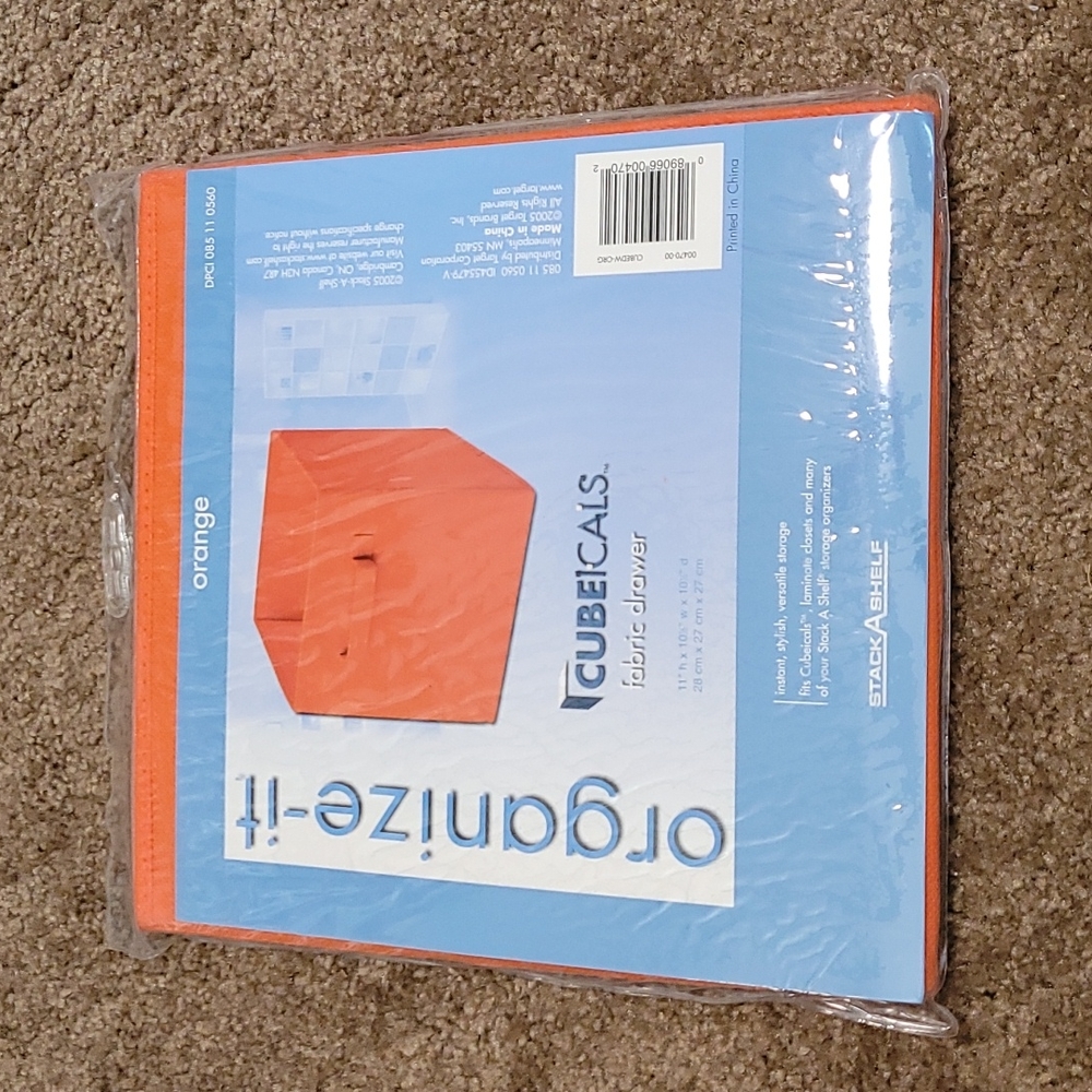 NWT! Organize-it cubeicals fabric drawer, 11" h x 10.5" w x 10.5" d